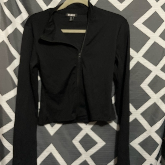 Murci super soft asymmetric zip jacket in black size 8 - Picture 7 of 10